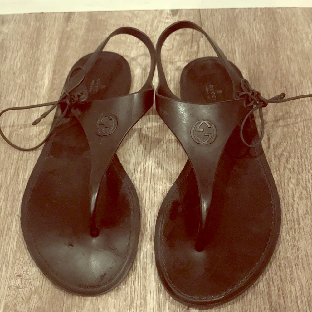 Authentic Gucci rubber sandals